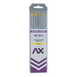 TUNGSTENOS LANTANO 1.5% COLOR DORADO 3/32"x7", PAQ. 10Pzs